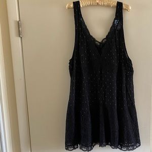 Free People black slip mini dress NWT